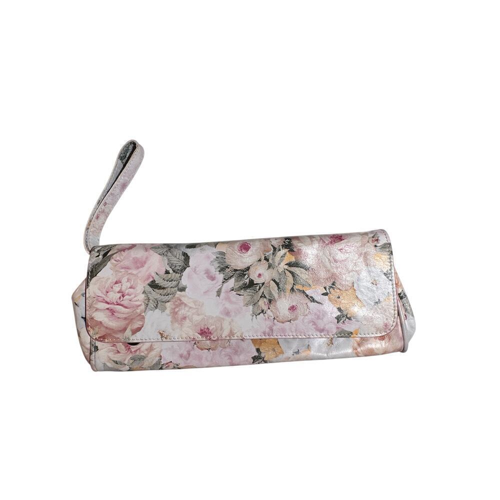 Maurizio Taiuti Women's Pink Floral Print Folding Clutch Handbag